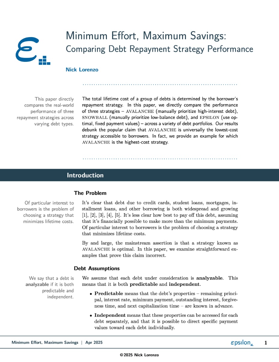 first page of Minimum Effort, Maximum Savings white paper PDF